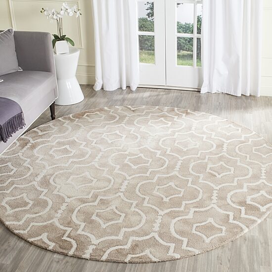 Safavieh Dip Dye Collection Devnet Geometric Round Area Rug
