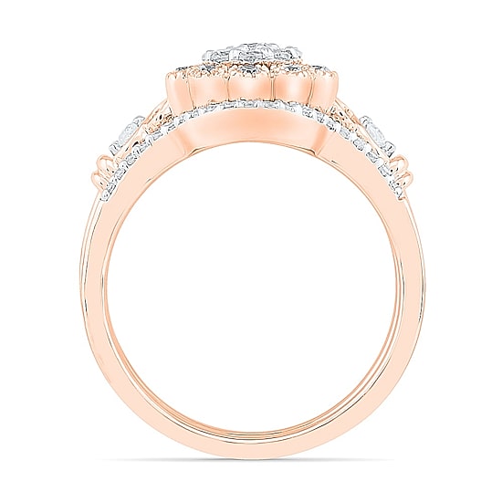 Womens 3/8 CT. T.W. Natural White Diamond 10K Gold Round Bridal Set