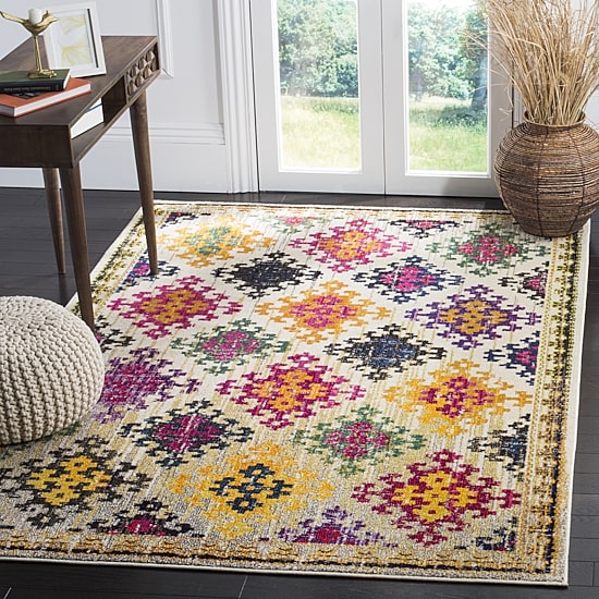 Safavieh Monaco Collection Flint Geometric SquareArea Rug