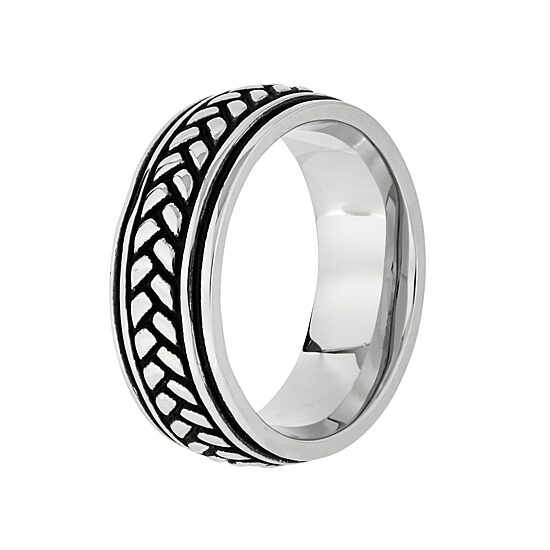 Mens 8MM Cobalt Wedding Band