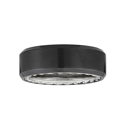 Mens 8MM Cobalt Wedding Band