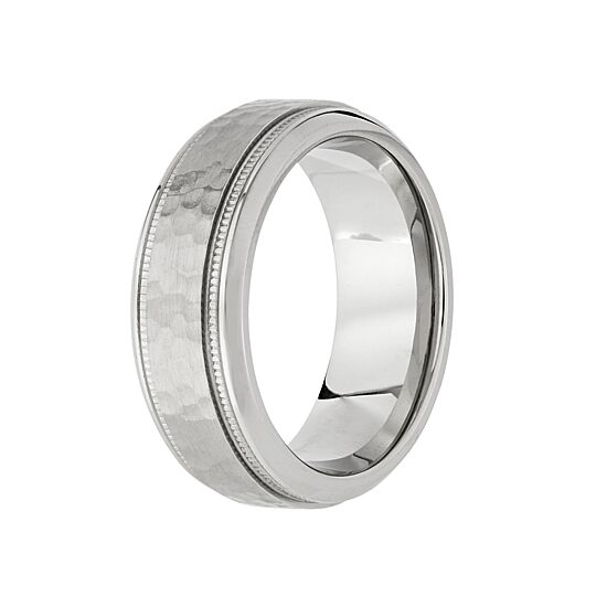 Mens 8MM Cobalt Wedding Band