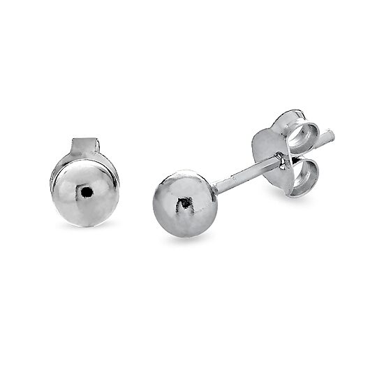 Womens Cubic Zirconia Sterling Silver Ball 3 Pair Earring Set