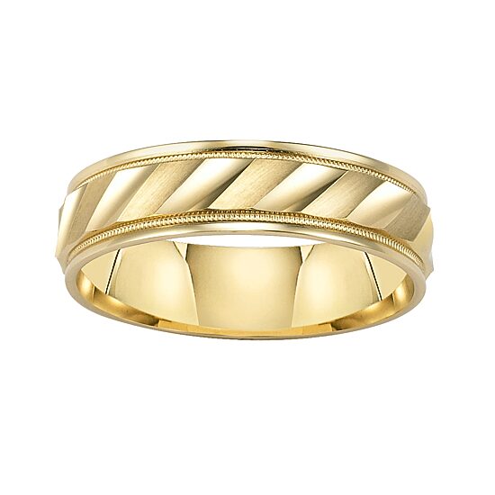  Wedding Band, Womens 6mm Comfort Fit Engraved