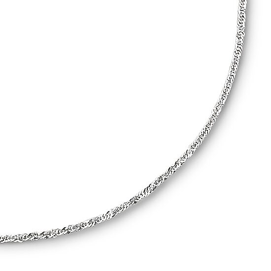 14K White Gold 18" Singapore Chain