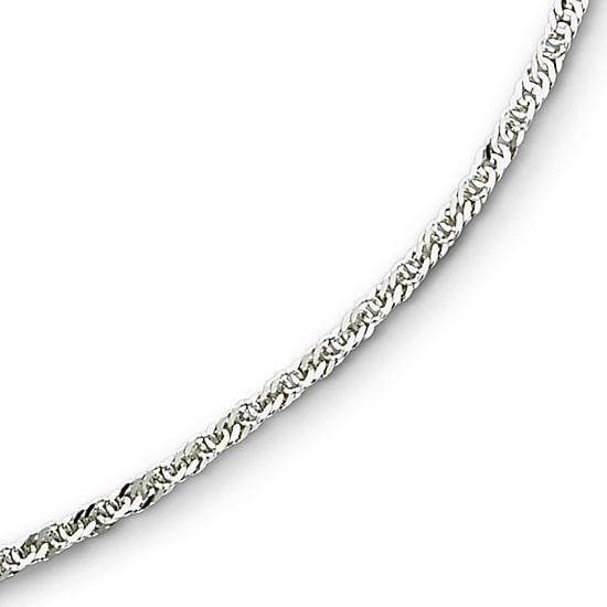 14K White Gold 18" Singapore Chain