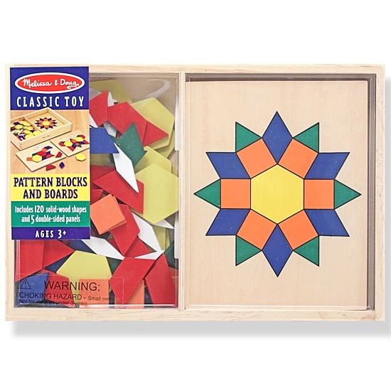 Melissa & Doug Pattern Blocks And Boards Building Blocks