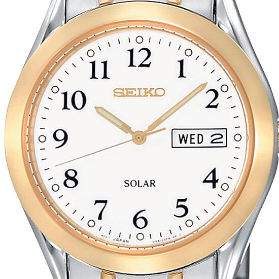 Seiko Mens Two Tone Stainless Steel Expansion Watch Sne062