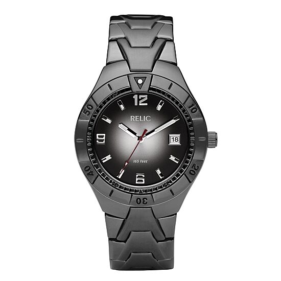 Relic® Mens Gunmetal Stainless Steel Watch ZR11811