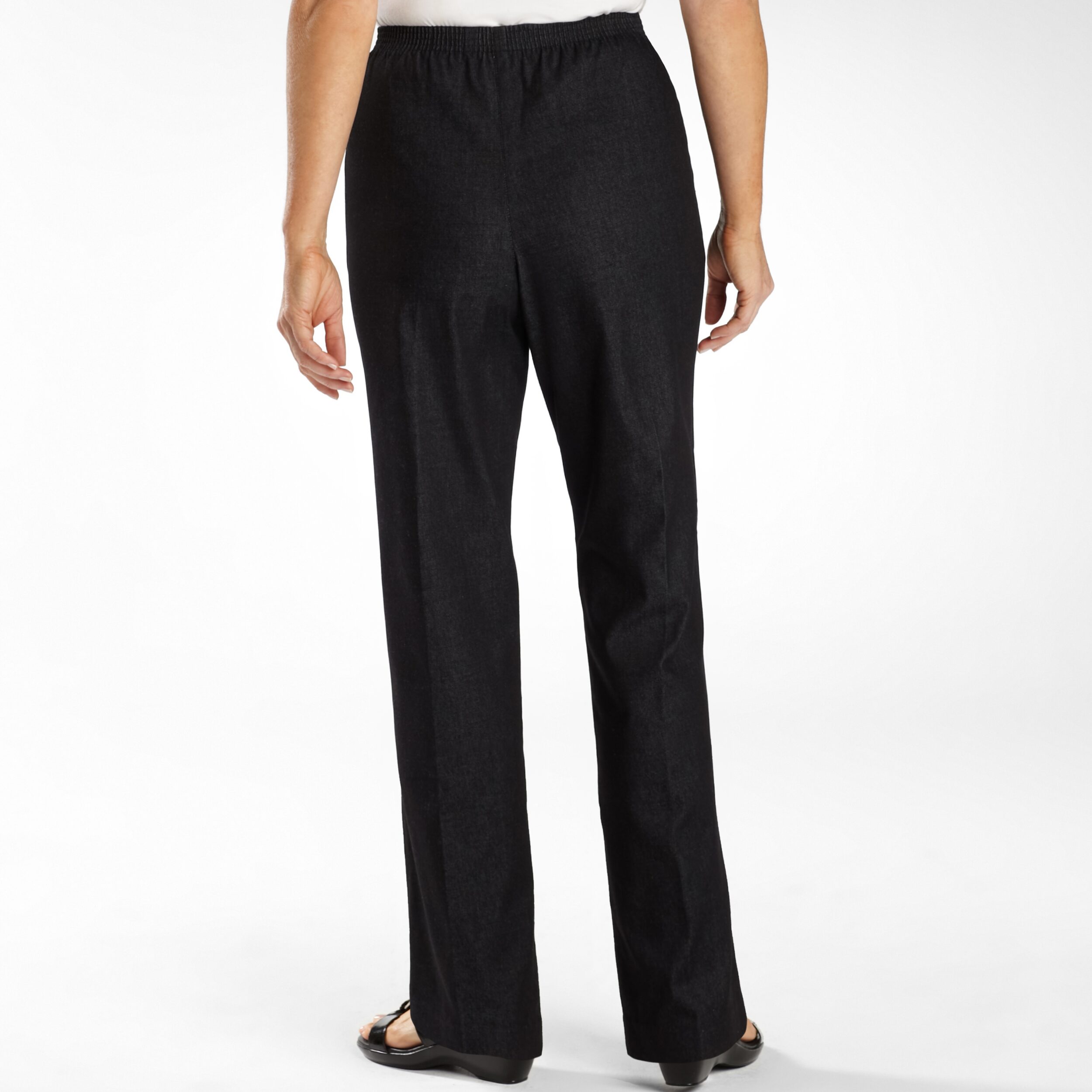 Alfred Dunner Classics Womens Straight Mid Rise Pull-On Pant