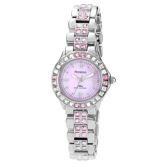 Armitron® Womens Silver-Tone Watch w/ Crystals