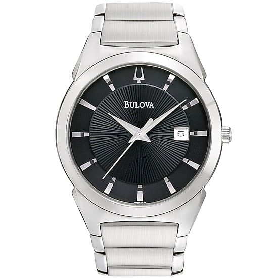 Bulova Classic Mens Silver Tone Stainless Steel Bracelet Watch 96b149
