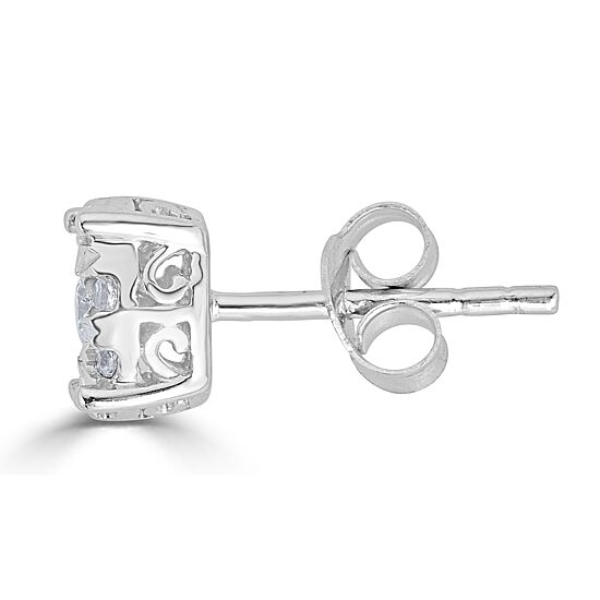 1/2 CT. T.W. Natural White Diamond 14K Gold 5.5mm Stud Earrings