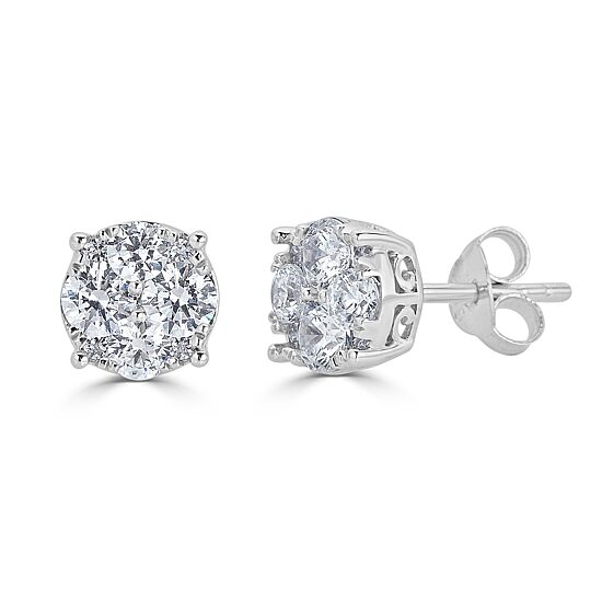 1/2 CT. T.W. Natural White Diamond 14K Gold 5.5mm Stud Earrings