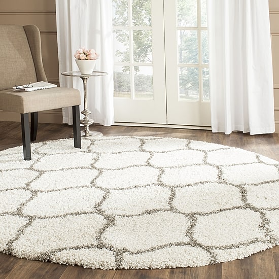 Safavieh Hudson Shag Collection Maria Geometric Round Area Rug