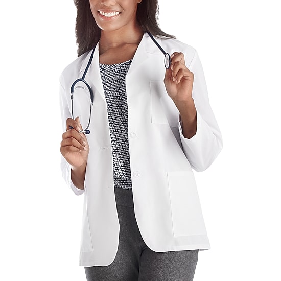 Meta Labwear 15104 28" Womens Plus Long Sleeve Lab Coat