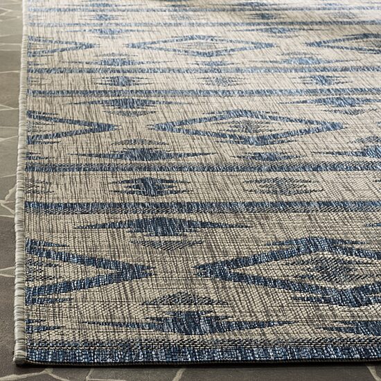 Safavieh Courtyard Collection Easton Geometric Indoor/Outdoor Square Area Rug