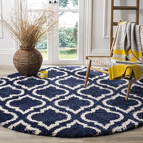 Safavieh Hudson Shag Collection Toireasa Geometric Round Area Rug