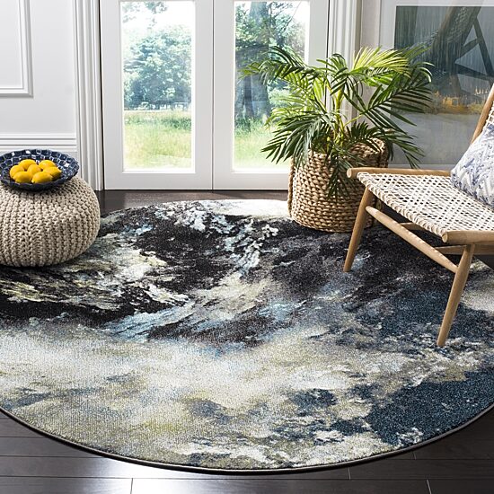 Safavieh Glacier Collection Jessika Abstract Round Area Rug