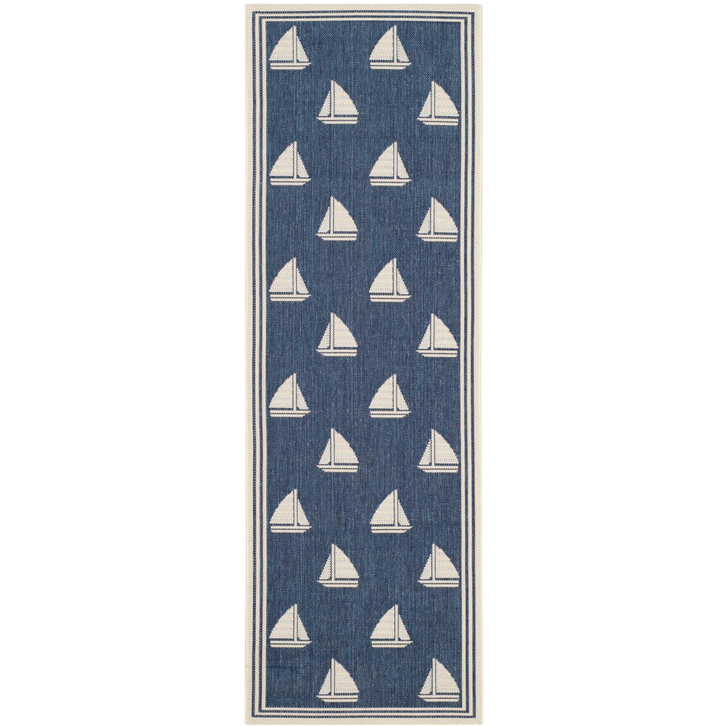 Safavieh Courtyard Collection Palden Geometric Indoor/Outdoor Runner Rug