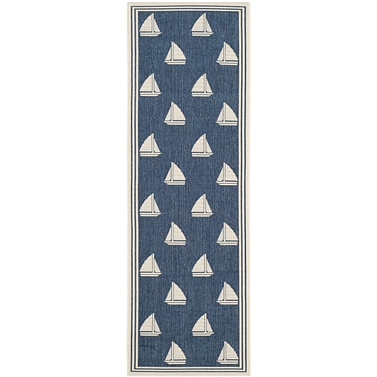 Safavieh Courtyard Collection Palden Geometric Indoor/Outdoor Runner Rug