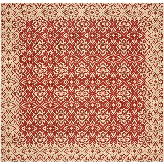 Safavieh Courtyard Collection Spots Oriental Indoor/Outdoor Square Area Rug