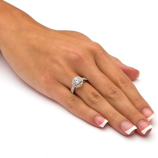Womens 1 3/4 CT. T.W. Cubic Zirconia 18K Gold Over Brass Bridal Set