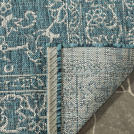 Safavieh Courtyard Collection Clarissa Oriental Indoor/Outdoor Square Area Rug