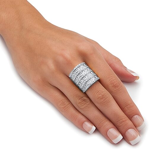 Womens Cubic Zirconia Cocktail Ring