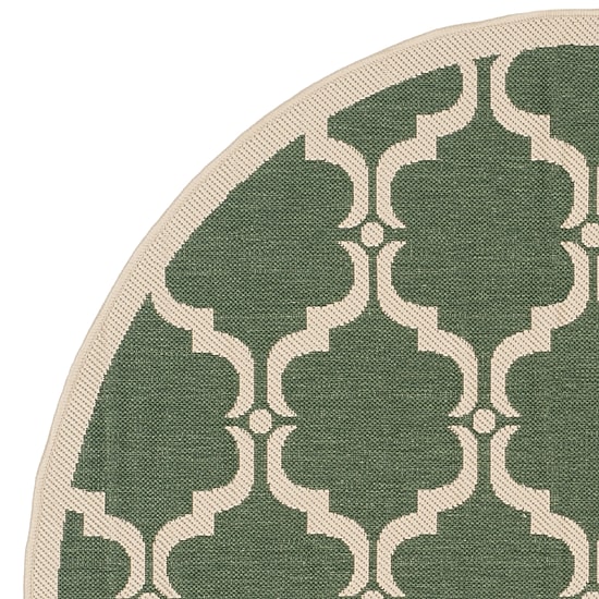 Safavieh Courtyard Collection Jobeth Geometric Indoor/Outdoor Round Area Rug