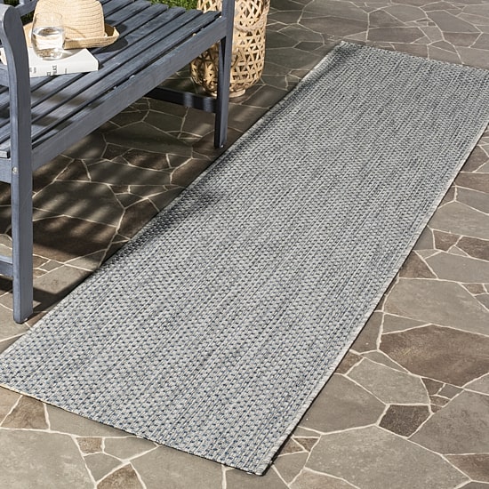Safavieh Courtyard Collection Flora Geometric Indoor/Outdoor Runner Rug
