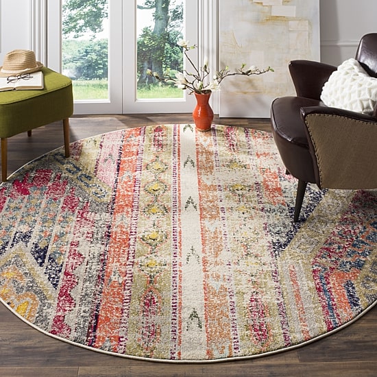 Safavieh Monaco Collection Cedric Abstract Round Area Rug