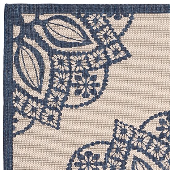 Safavieh Courtyard Collection Kimberly Oriental Indoor/Outdoor Square Area Rug