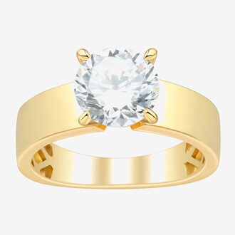 2 CT TW LGWD 14K Gold Round Solitaire Ring