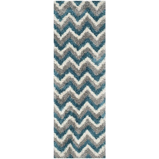 Safavieh Shag Kids Collection Byron Geometric Runner Rug