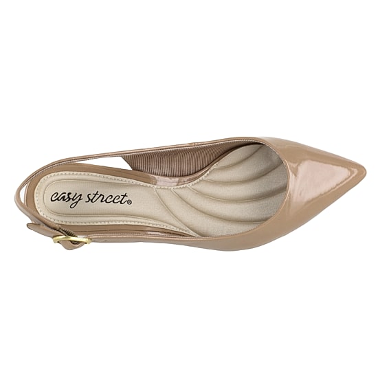 Easy Street Faye Womens Pointed Kitten Heel Pumps