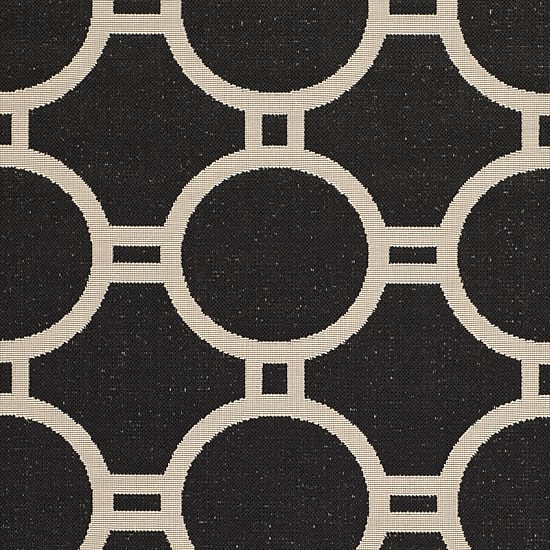 Safavieh Courtyard Collection Shag Geometric Indoor/Outdoor Runner Rug