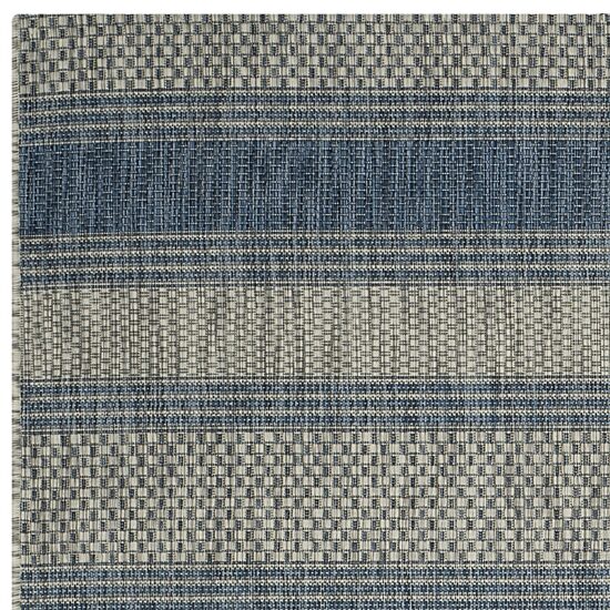 Safavieh Courtyard Collection Jessy Stripe Indoor/Outdoor Round Area Rug