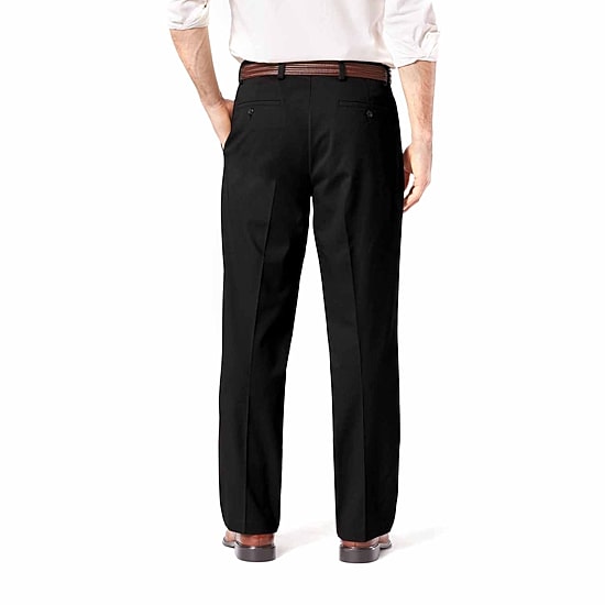 Dockers Easy Khaki With Stretch Mens Relaxed Fit Pleated Pant