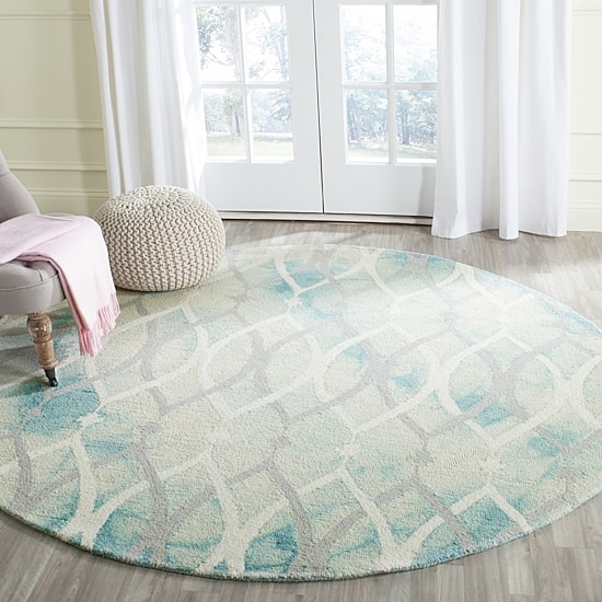 Safavieh Dip Dye Collection Harlan Geometric RoundArea Rug