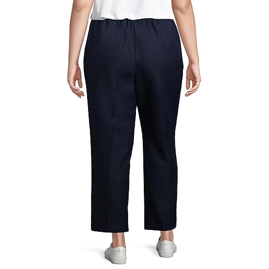 Alfred Dunner Classics Womens Plus Straight Pull-On Pants