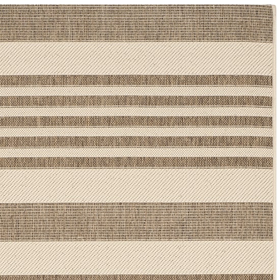 Safavieh Courtyard Collection Santos Stripe Indoor/Outdoor Runner Rug