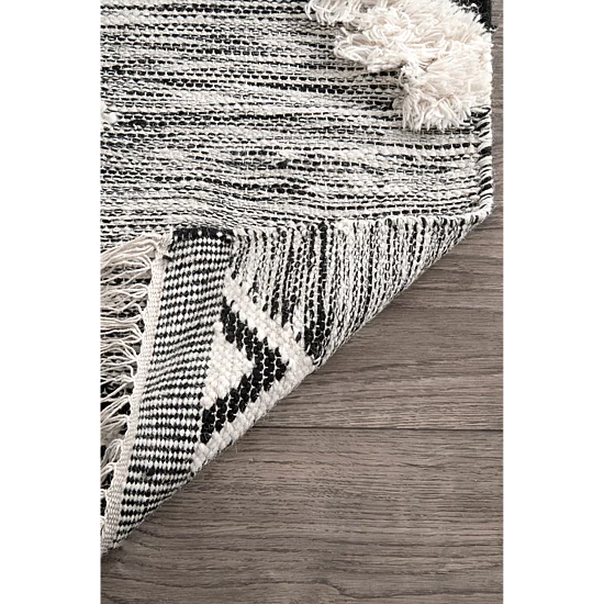 nuLoom Moroccan Textured Shaggy Wool Woven Area Rug