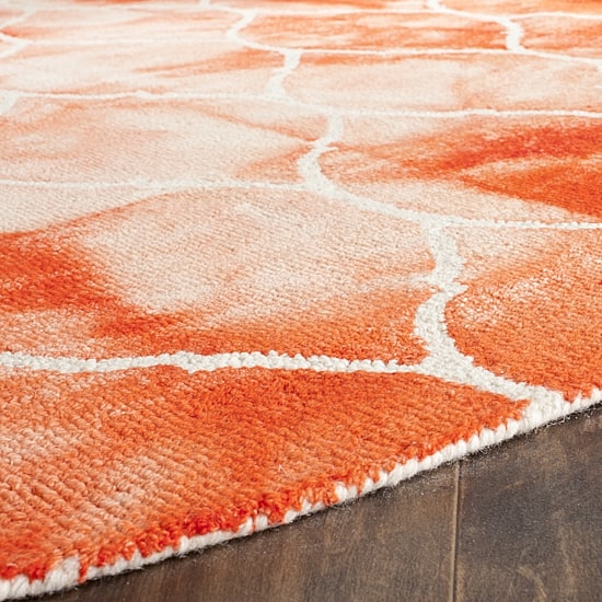Safavieh Dip Dye Collection Nick Geometric Round Area Rug
