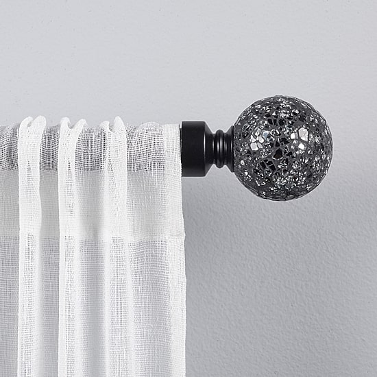 Exclusive Home Curtains Black Pearl Mosaic 1 IN Adjustable Curtain Rod