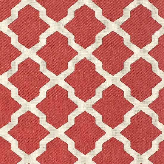 Safavieh Courtyard Collection Bailey Geometric Indoor/Outdoor Round Area Rug