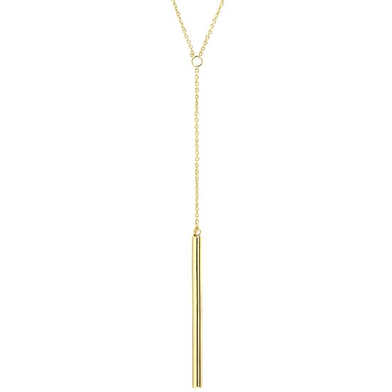 Silver Treasures Womens 14K Gold Over Silver 30 Inch Y Necklace