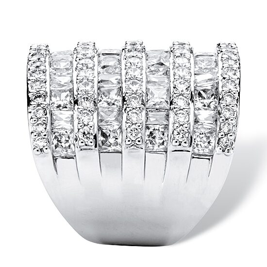 Womens Cubic Zirconia Cocktail Ring