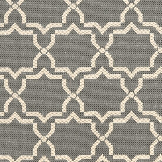 Safavieh Courtyard Collection Caymen Oriental Indoor/Outdoor Round Area Rug