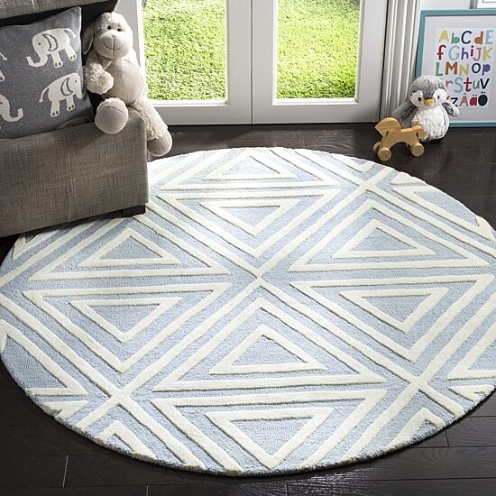 Safavieh Kids Collection Elijah Geometric Round Area Rug